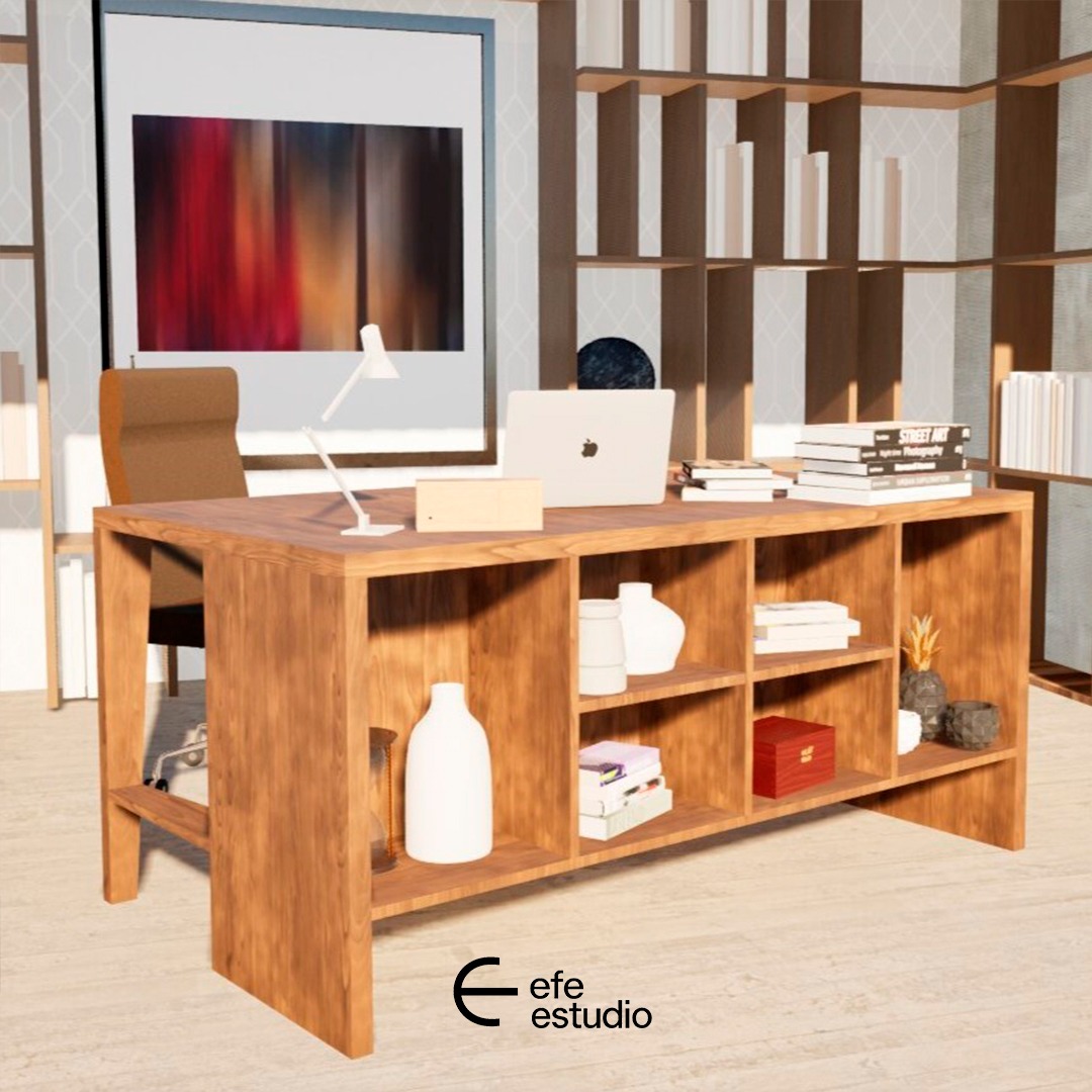 Escritorio de madera a medida