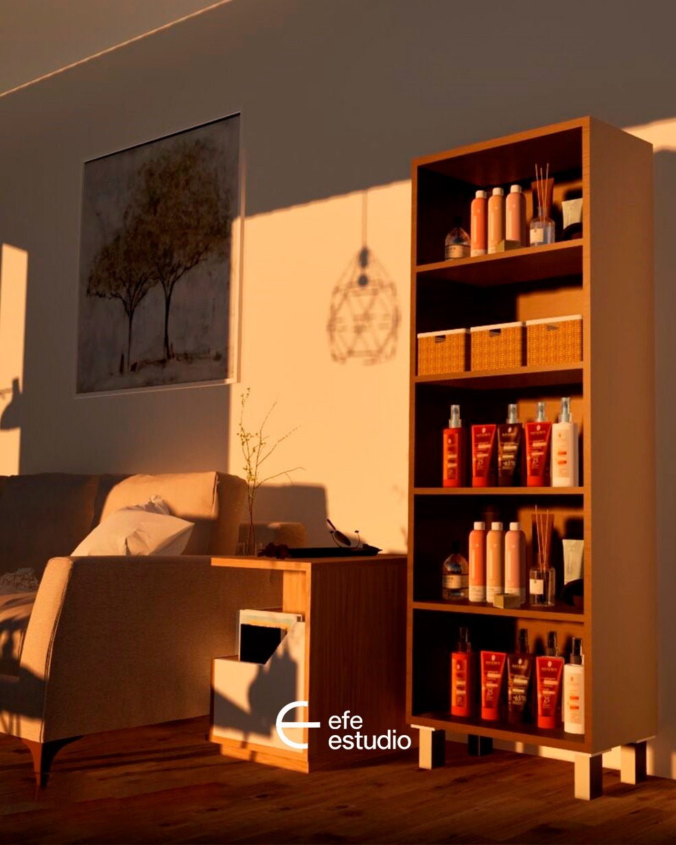 Estantería de madera a medida